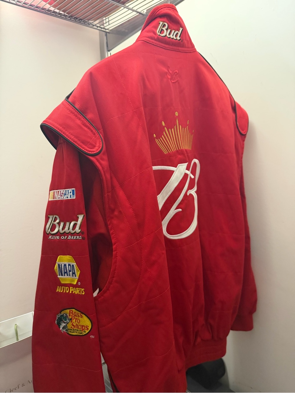 Chase Authentics Red Budweiser Racing Jacket - Picture 2 of 3